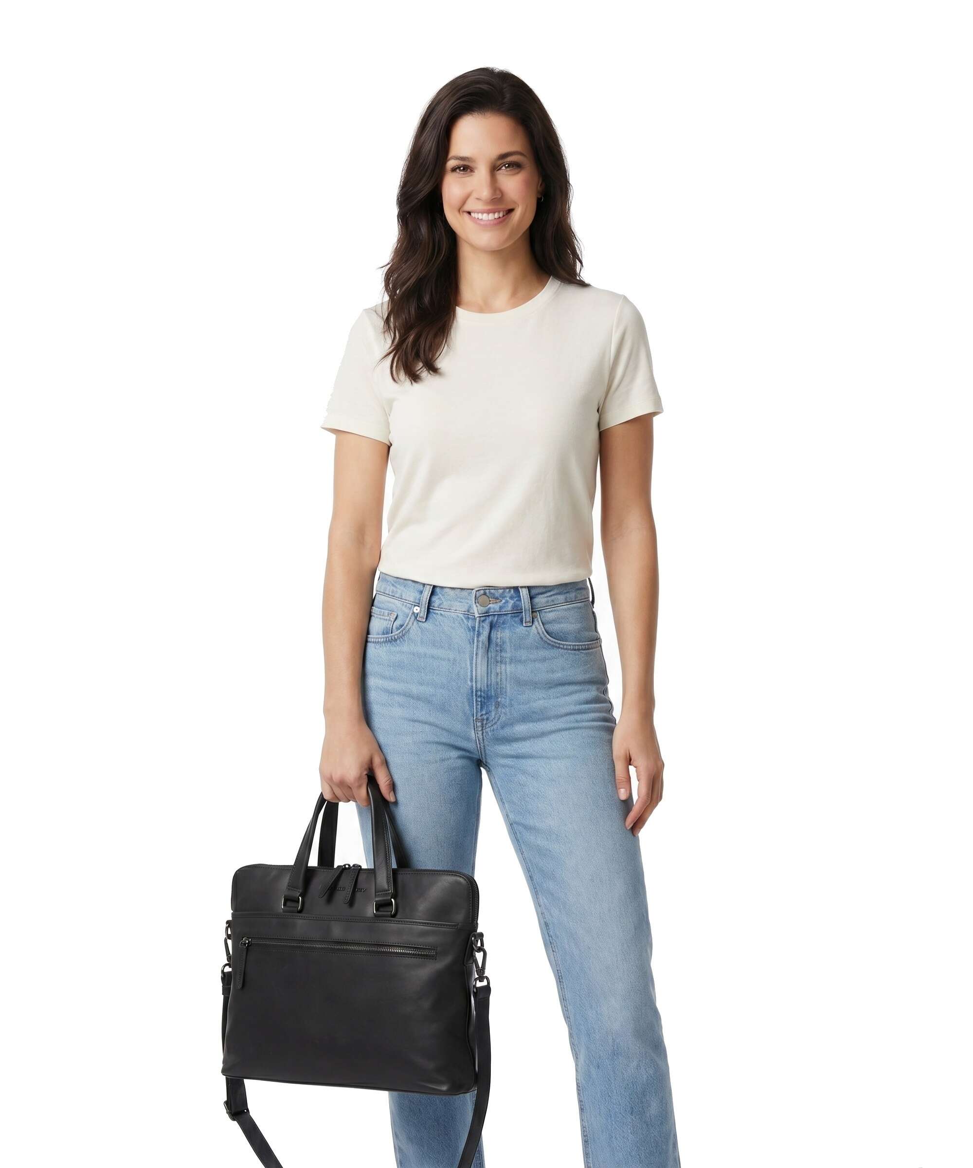 The Chesterfield Brand Wax Pull Up Cow Elvas Laptop bag black