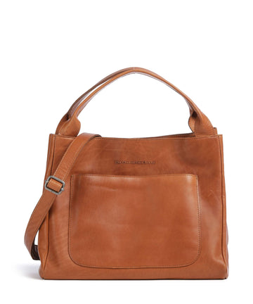 The Chesterfield Brand Wax Pull Up Cow Fioline Torebka cognac