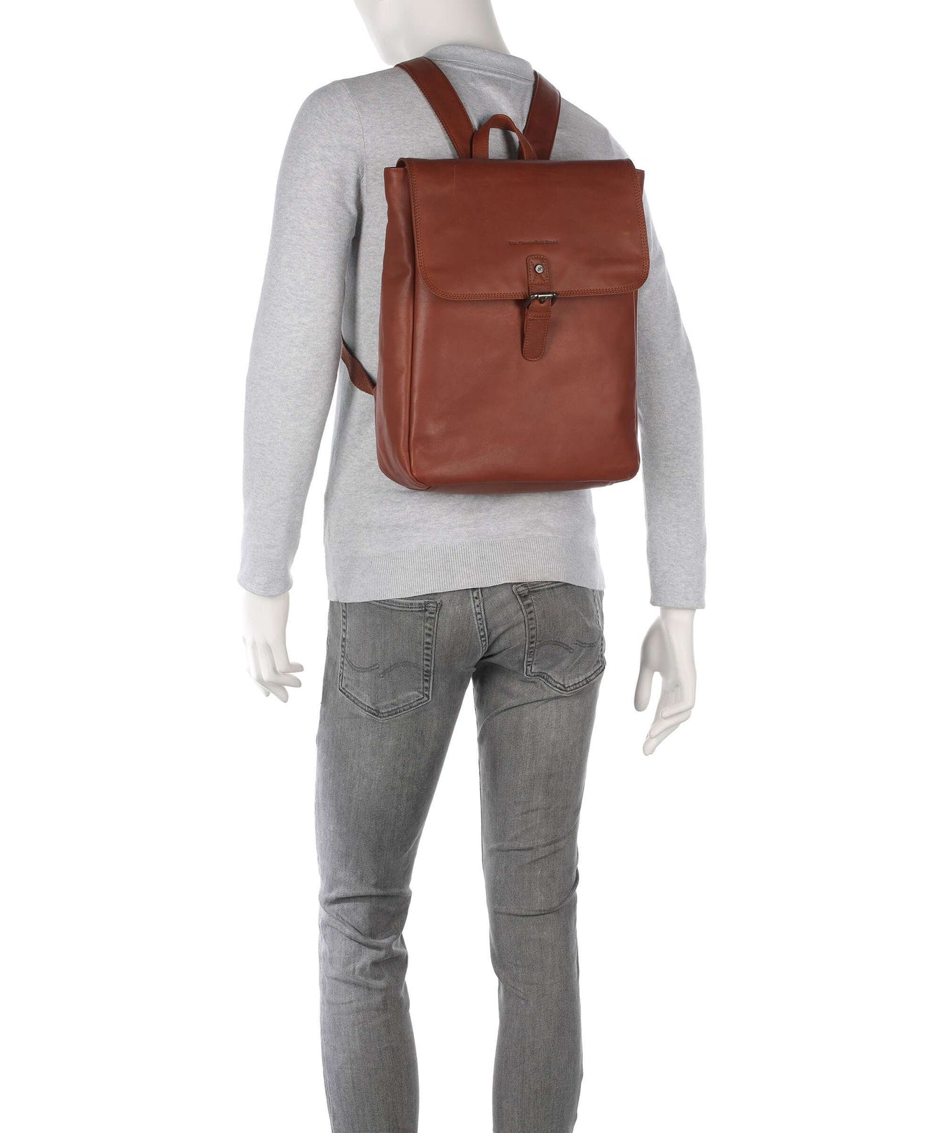 The Chesterfield Brand Wax Pull Up Cow Farrow Backpack cognac