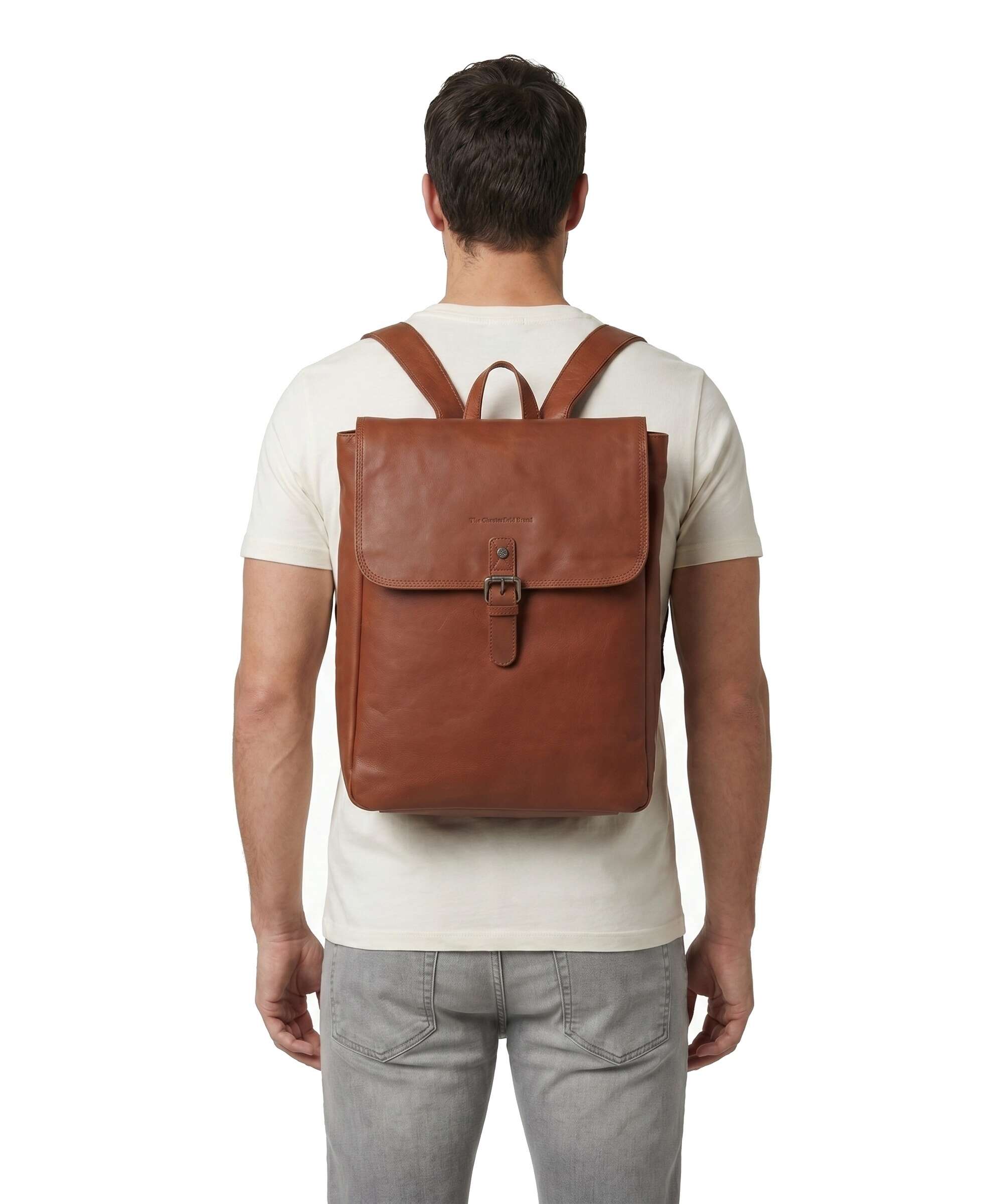 The Chesterfield Brand Wax Pull Up Cow Farrow Backpack cognac
