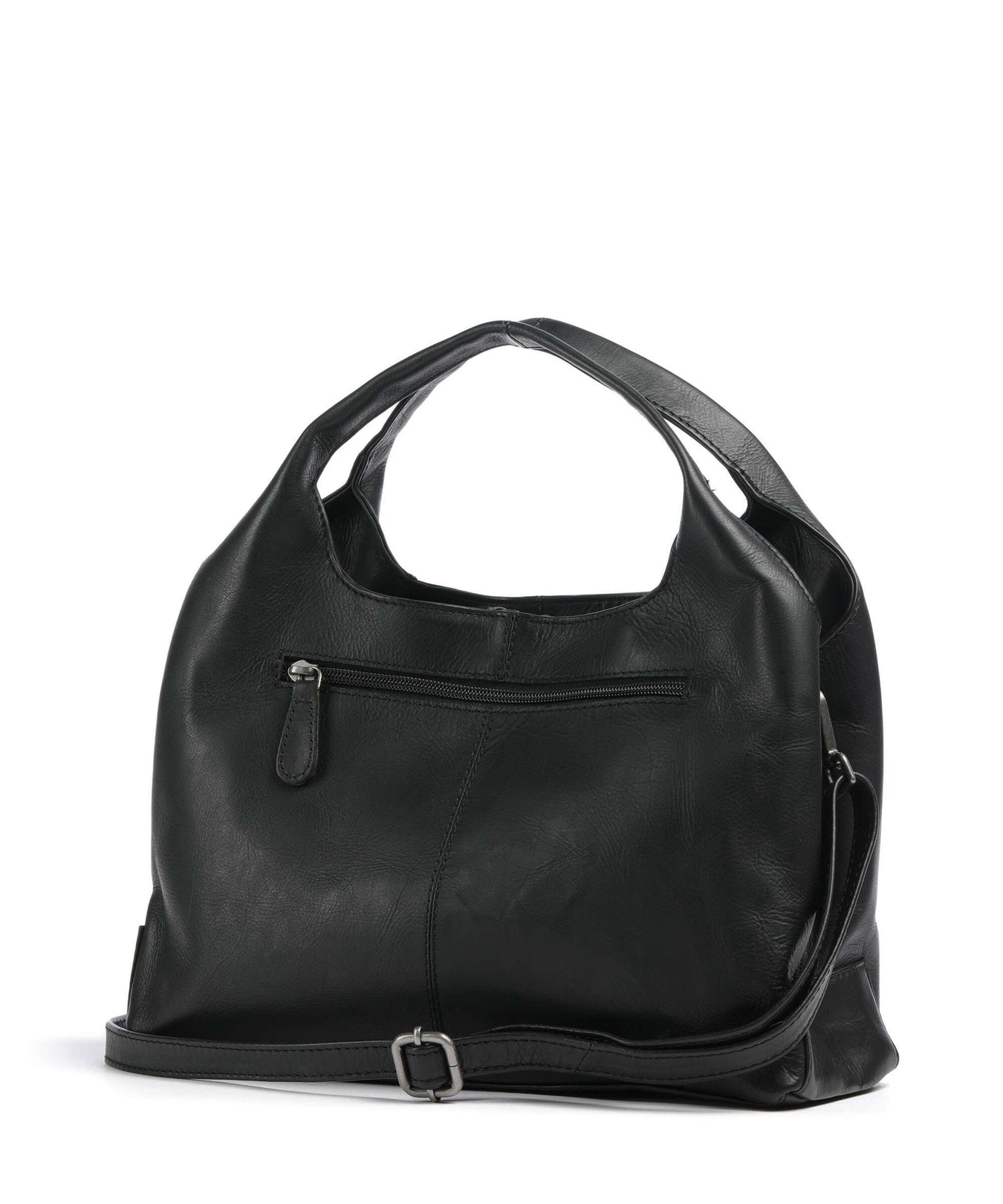 The Chesterfield Brand Wax Pull Up Cow Salina Handbag black