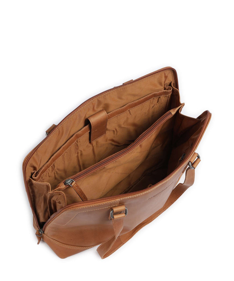 The Chesterfield Brand Wax Pull Up Cow Elvar Tote bag cognac