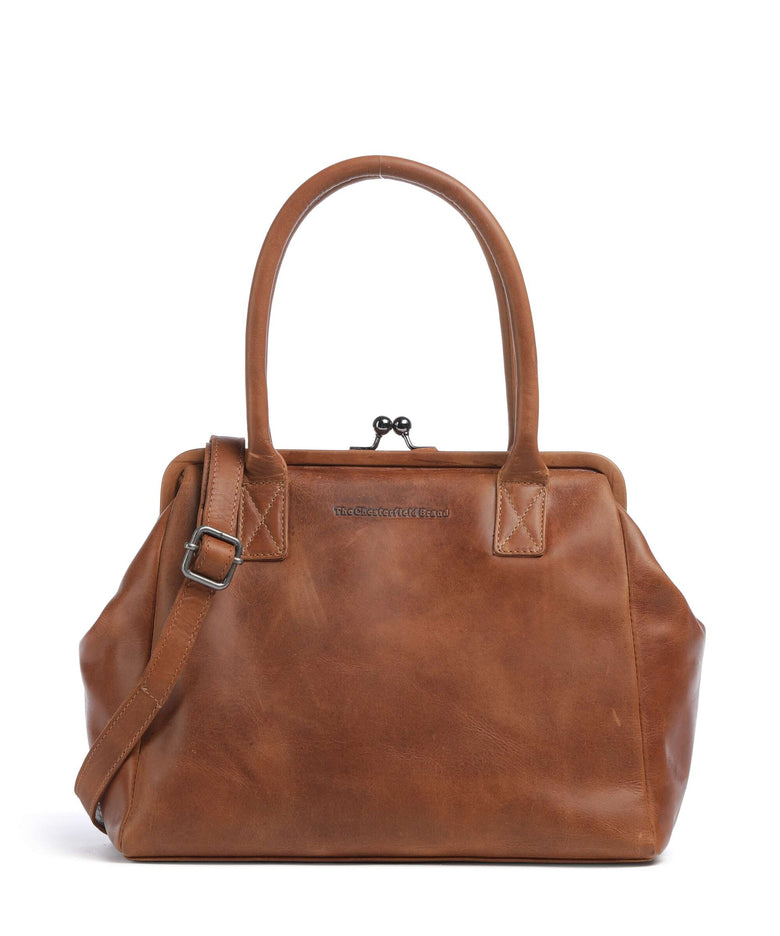 The Chesterfield Brand Wax Pull Up Cow Dorin Handbag cognac