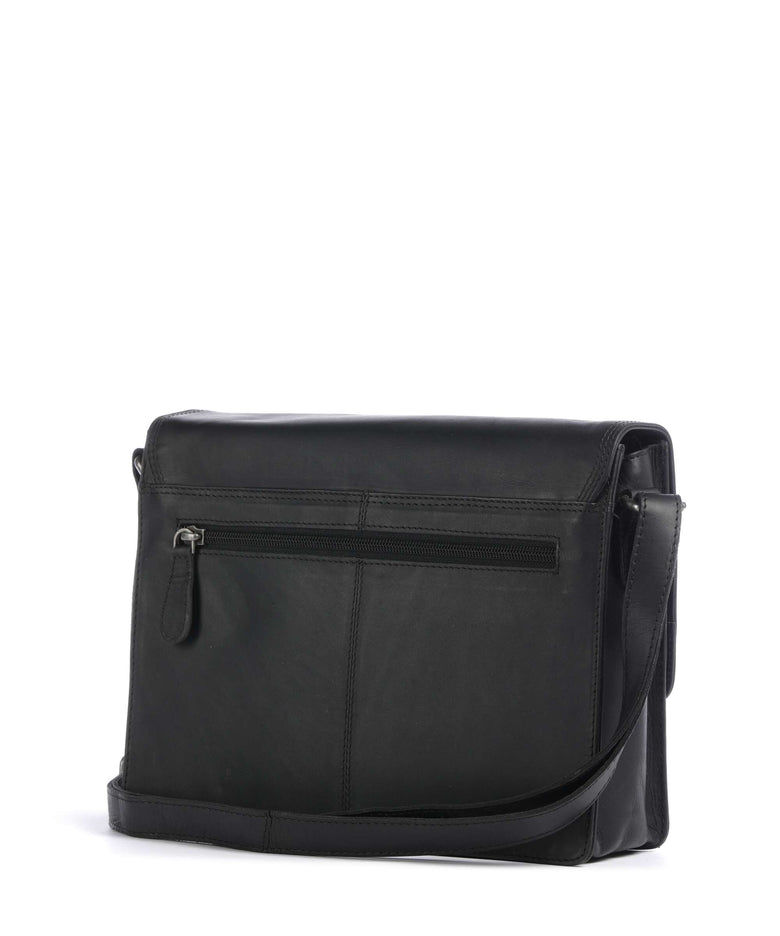 The Chesterfield Brand Wax Pull Up Cow Lunor Crossbody bag black
