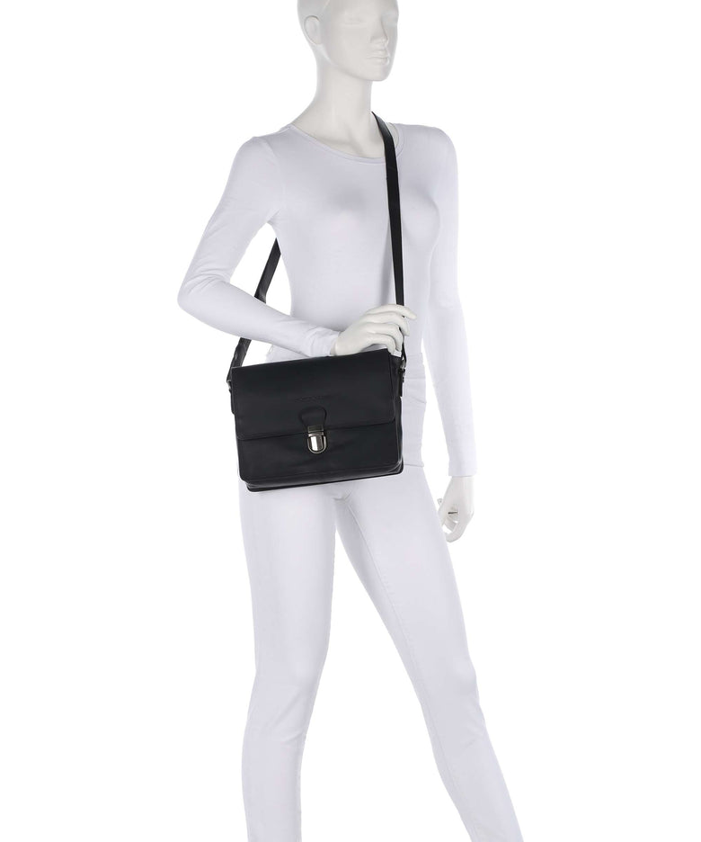 The Chesterfield Brand Wax Pull Up Cow Lunor Crossbody bag black