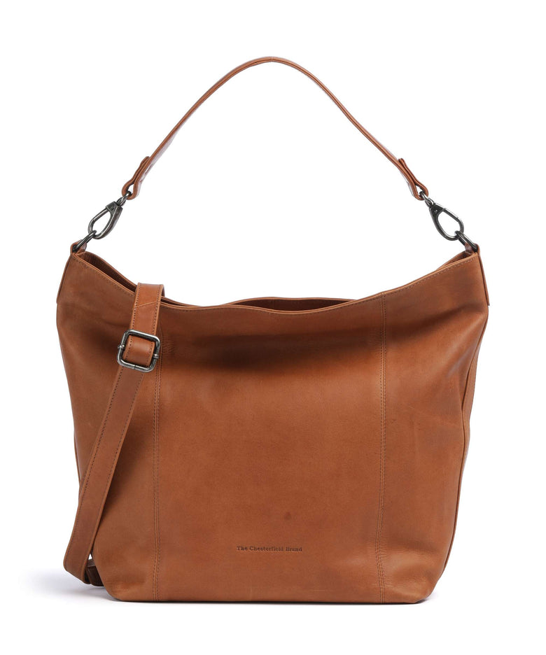 The Chesterfield Brand Cow Wax Pull Up Zira Hobo bag cognac