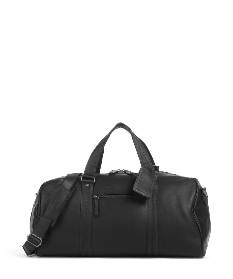 The Chesterfield Brand Wax Pull Up Cow Rivaro Weekend bag black