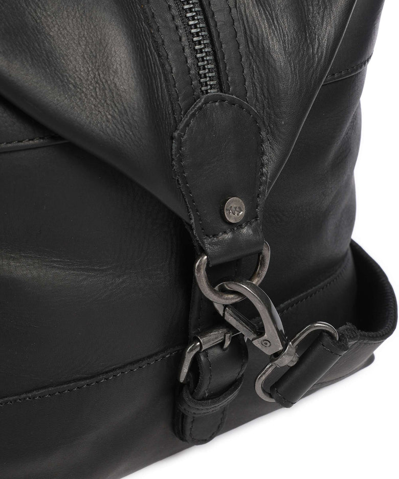 The Chesterfield Brand Wax Pull Up Cow Portsmouth 2 Weekend bag black