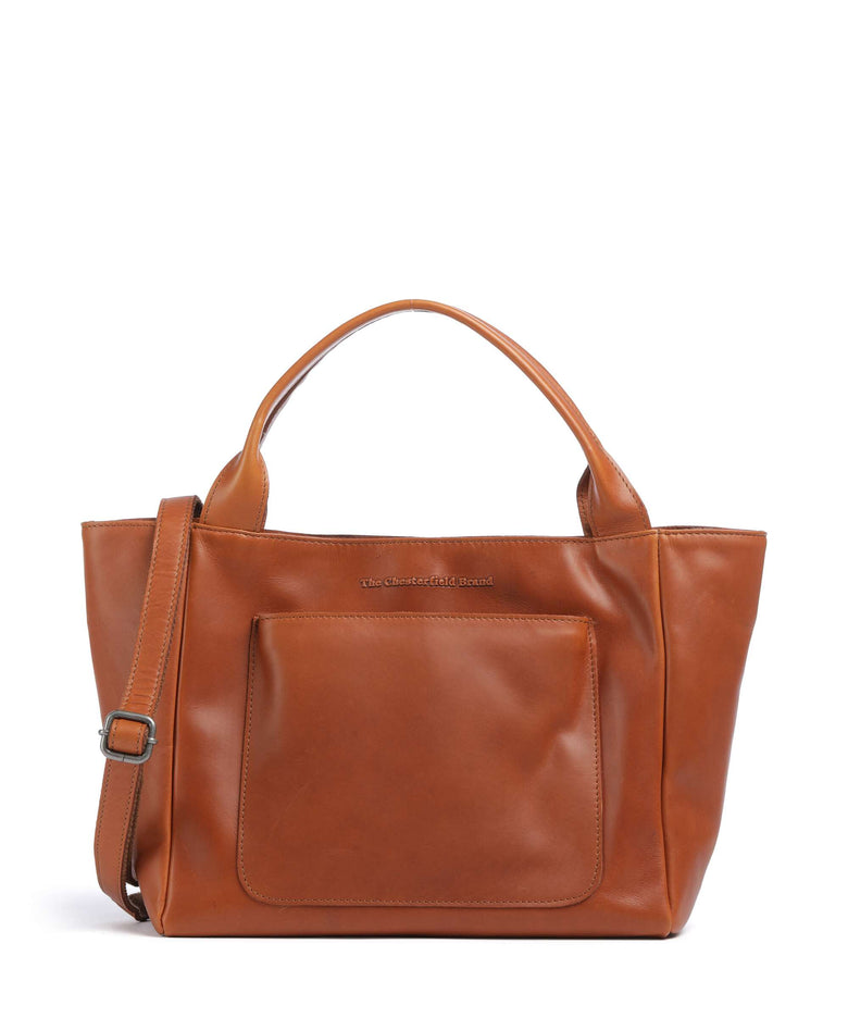 The Chesterfield Brand Wax Pull Up Cow Tenara Handbag cognac
