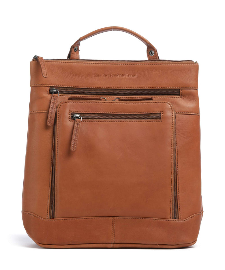The Chesterfield Brand Wax Pull Up Cow Caldero Backpack bag cognac