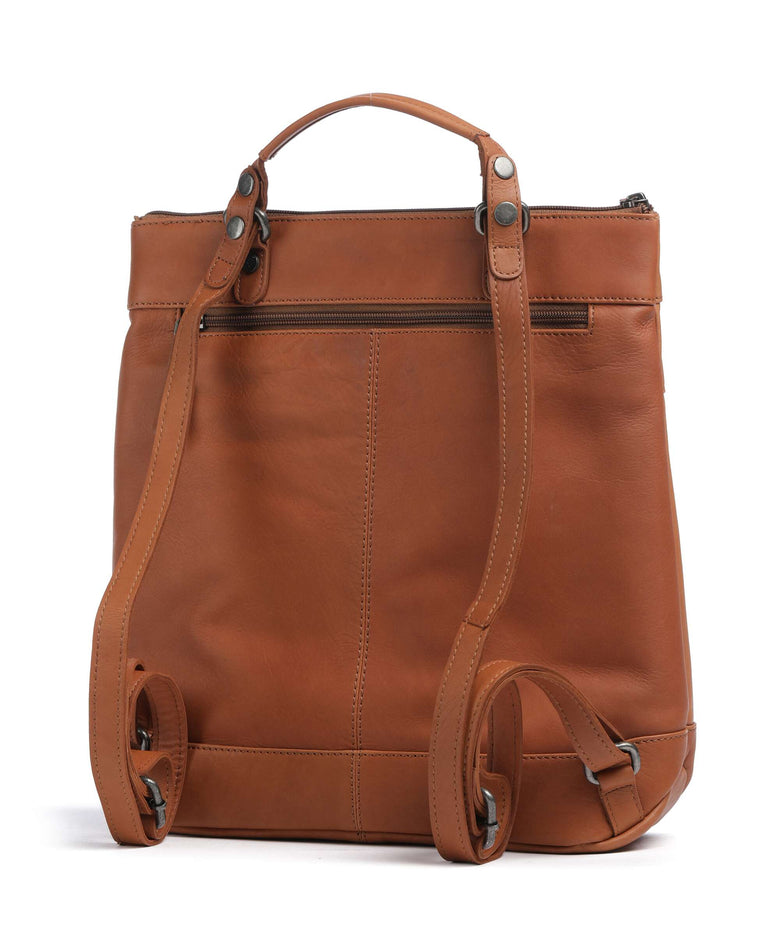 The Chesterfield Brand Wax Pull Up Cow Caldero Backpack bag cognac