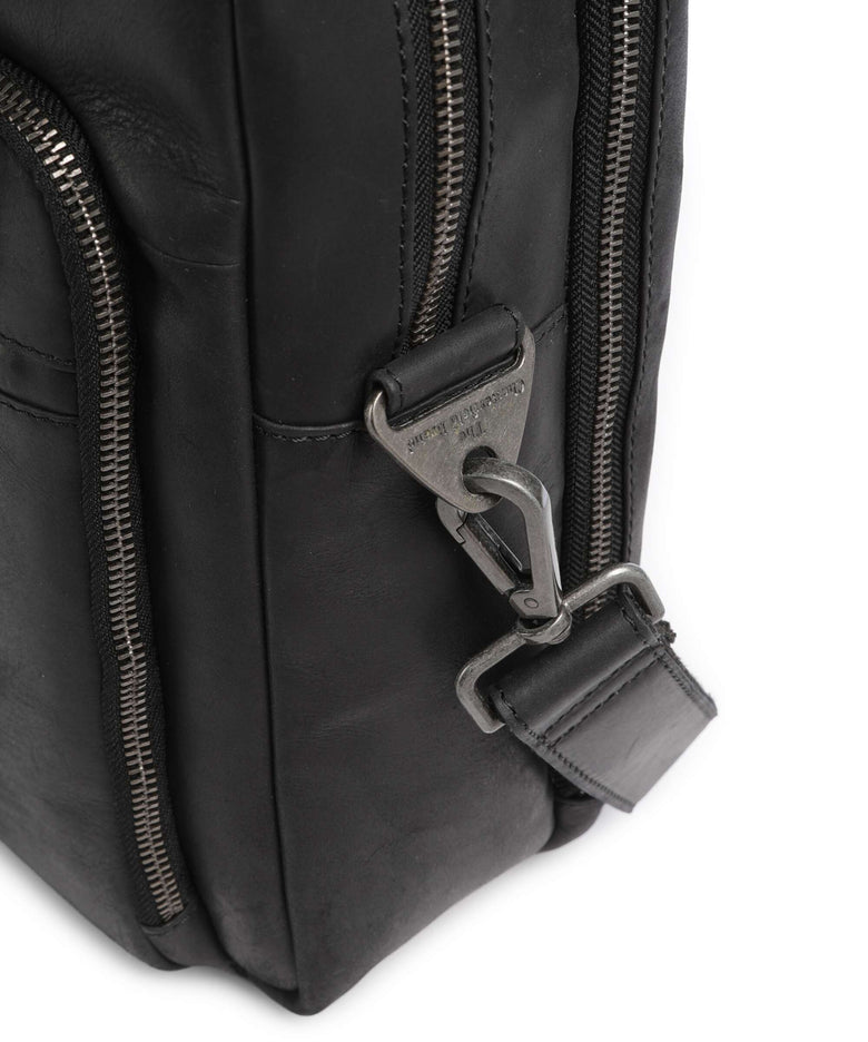 The Chesterfield Brand Wax Pull Up Cow Tacama Laptop bag black