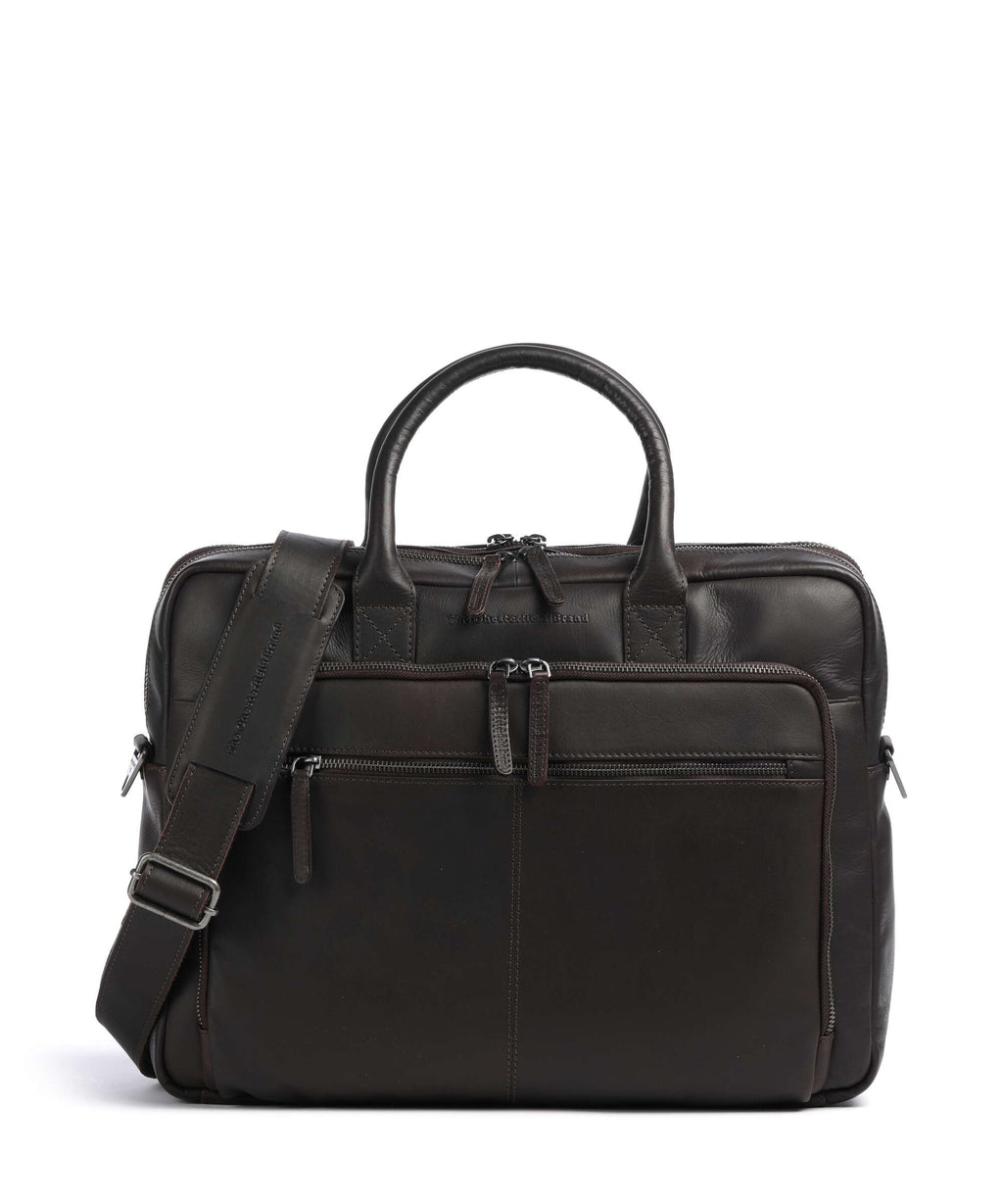 The Chesterfield Brand Wax Pull Up Cow Tacama Laptop bag brown