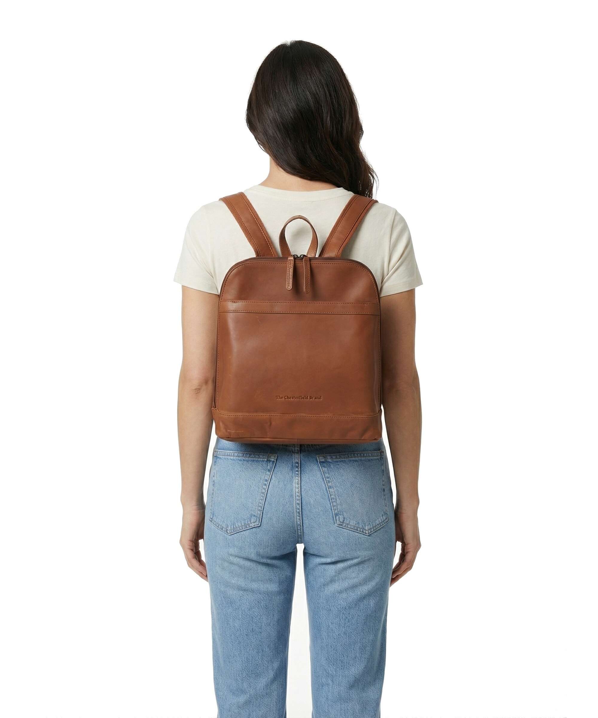 The Chesterfield Brand Wax Pull Up Cow Tigris Backpack cognac