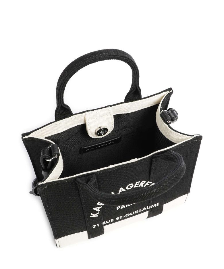 Karl Lagerfeld K/Rue St Guillaume Medium Handbag cannoli cream/black