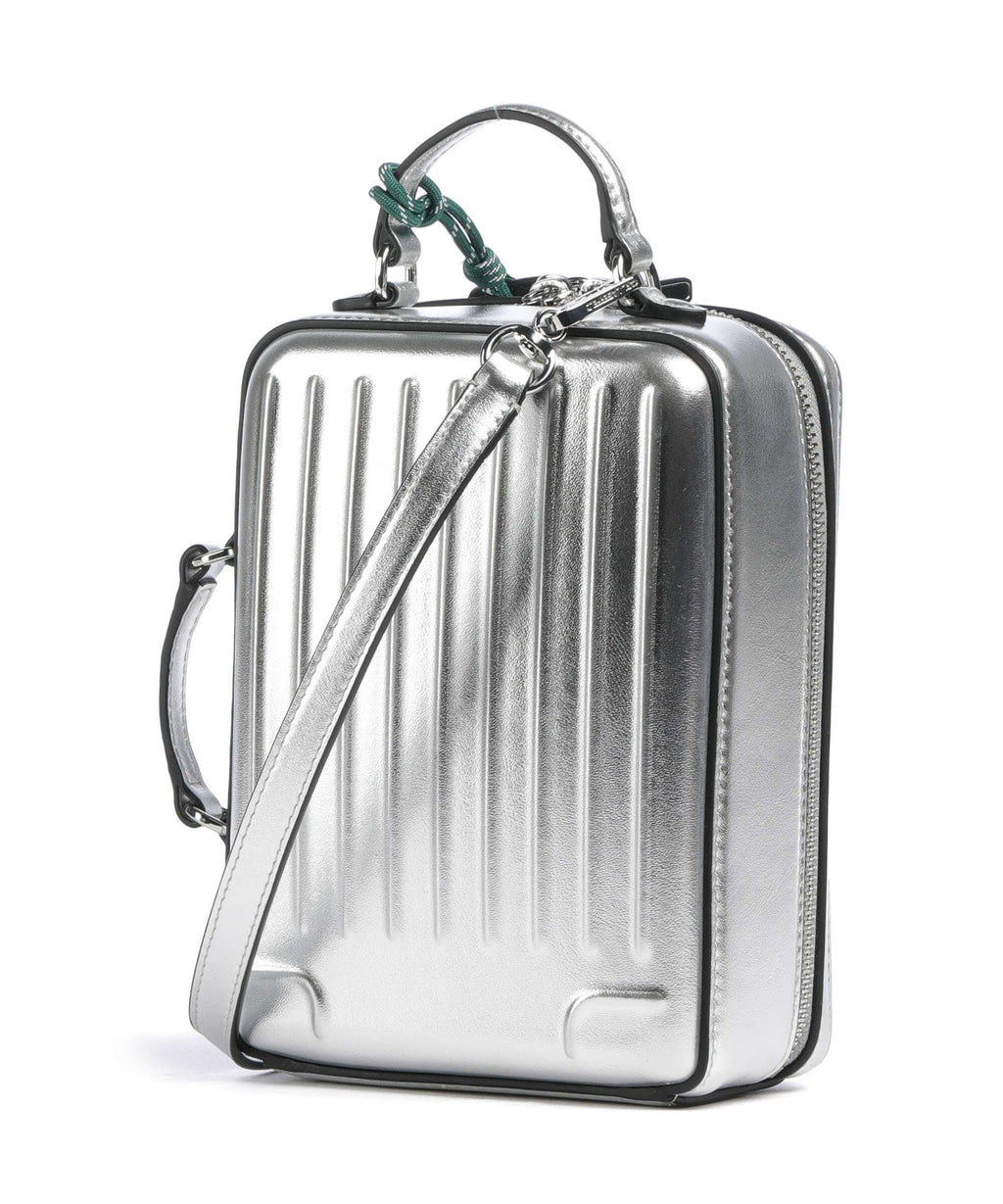 Karl Lagerfeld Ikon Suitcase Crossbody bag silver