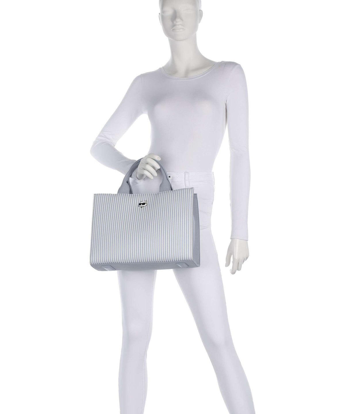 Karl Lagerfeld Ikon Medium Handbag kentucky blue stripe