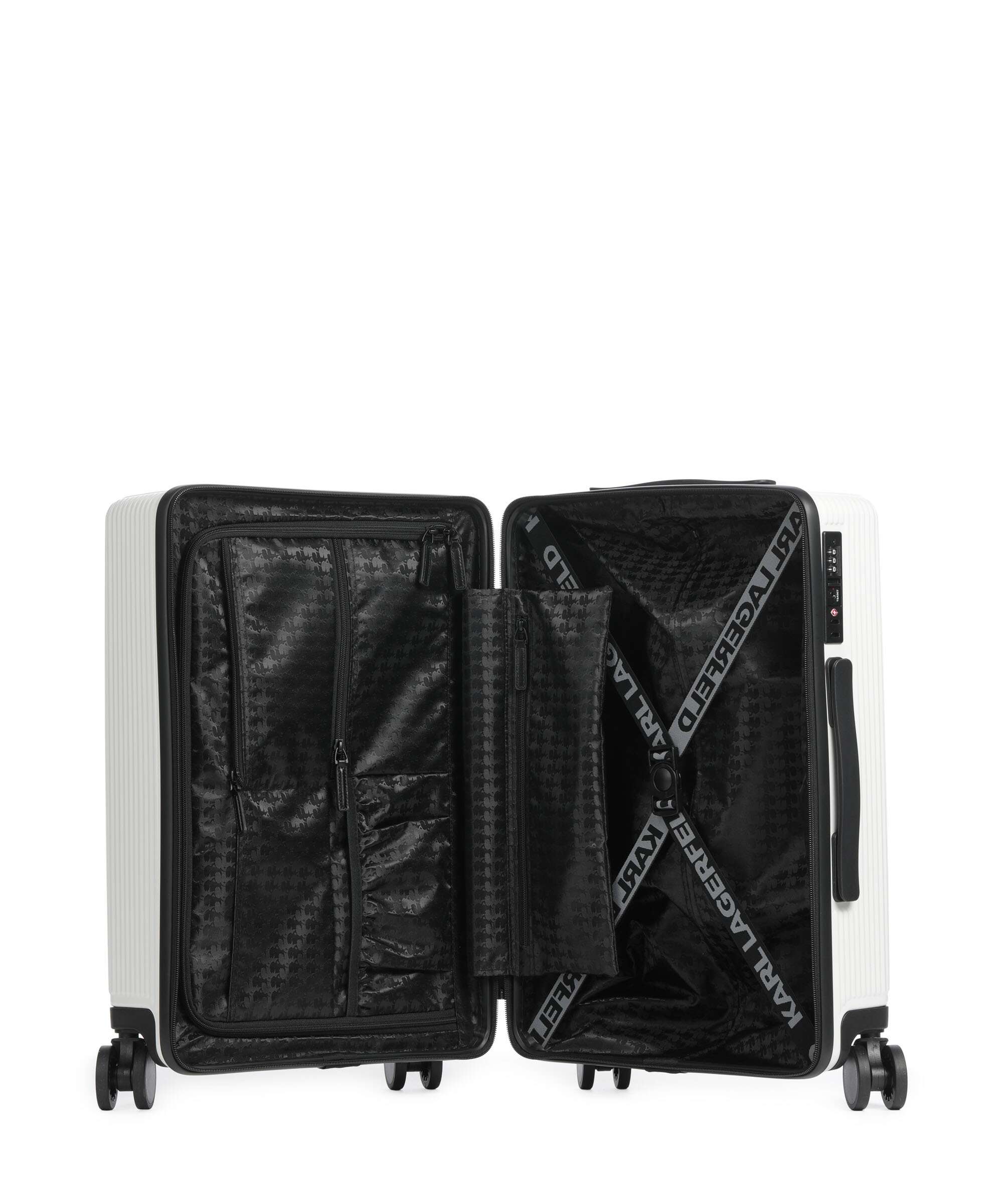 Karl Lagerfeld Ikon Choupette Spinner (4 wheels) off white
