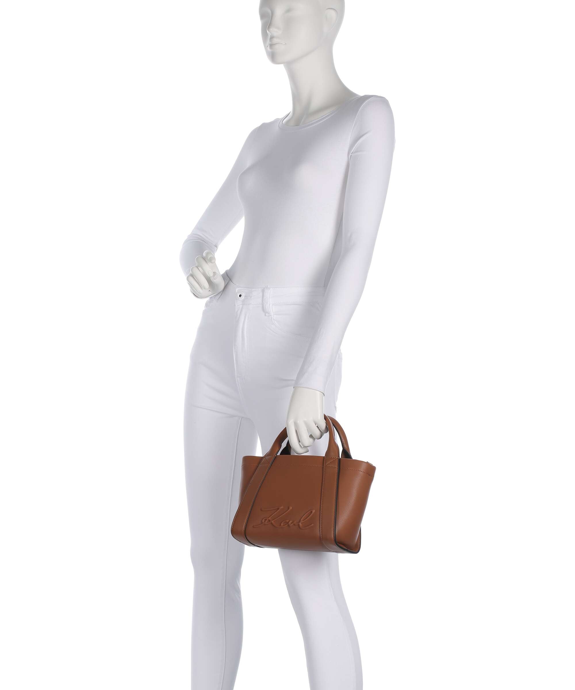 Karl Lagerfeld K/Ville Small Handbag dark tan