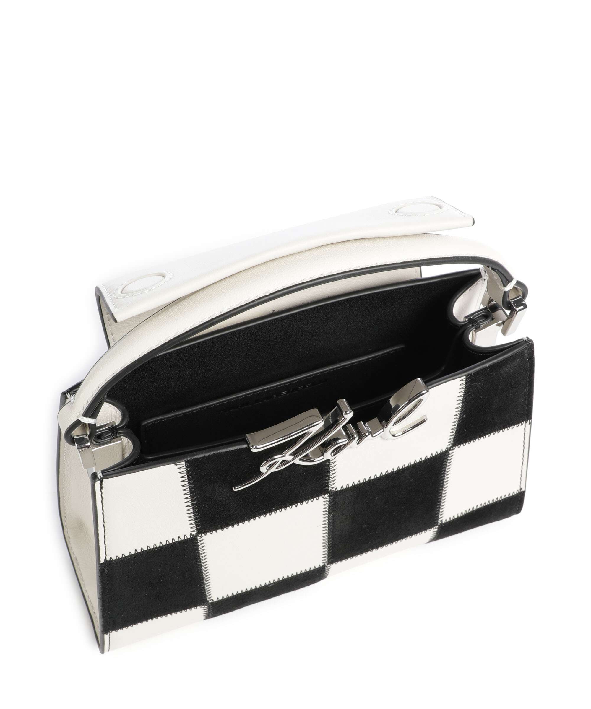 Karl Lagerfeld K/Signature Mini Handbag black/white check