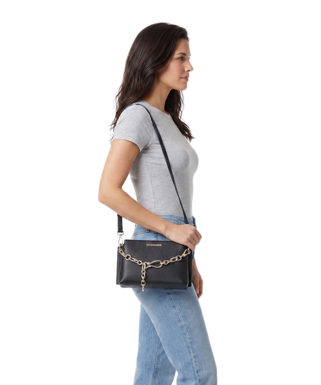 Steve Madden BROSS Crossbody bag black/gold