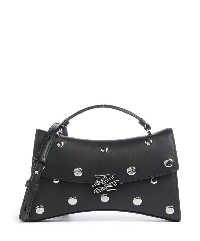 Karl Lagerfeld K/Autograph Twist Crossbody bag black embellishment