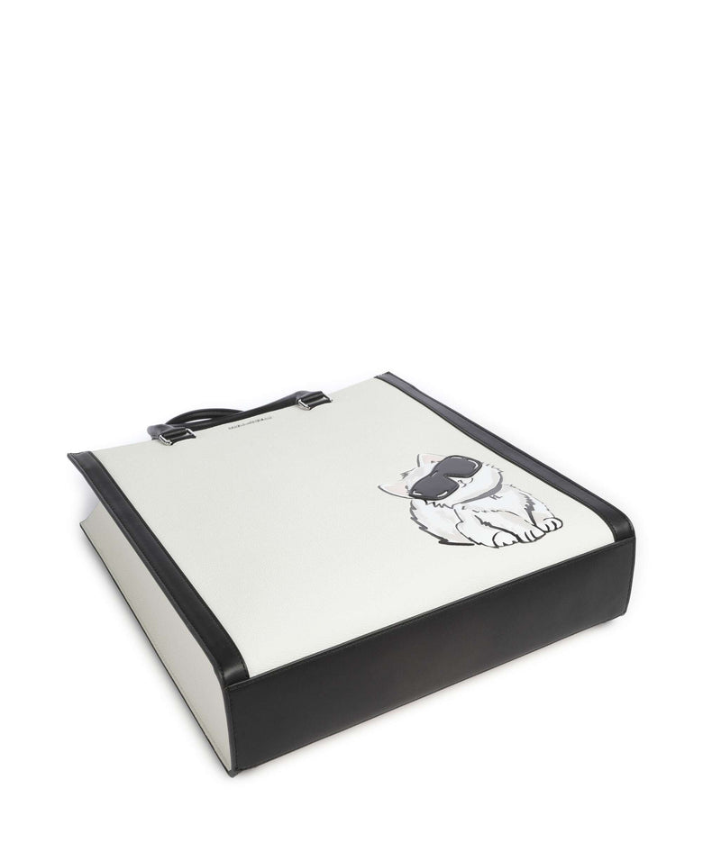 Karl Lagerfeld Ikon Choupette Handbag off white